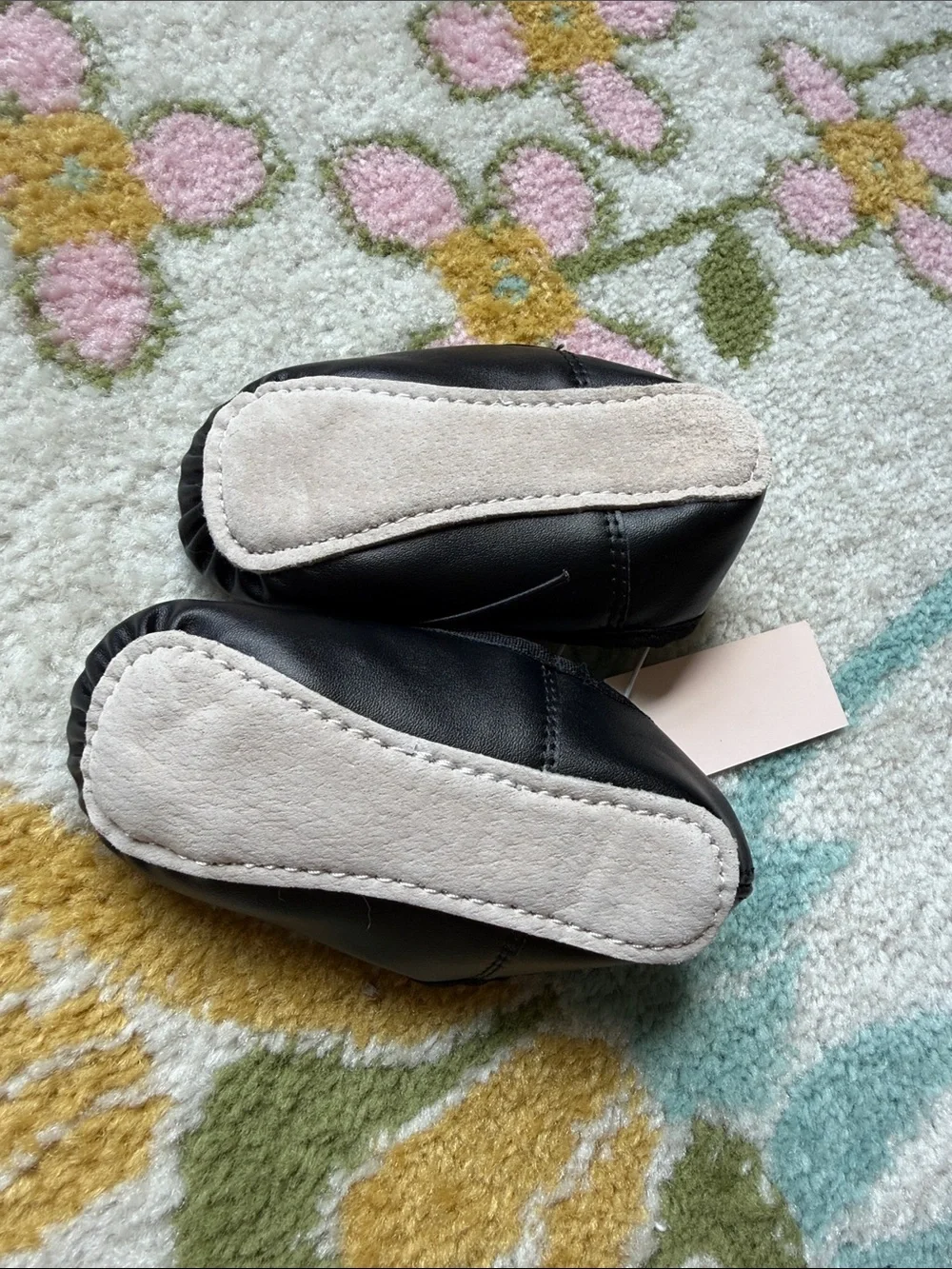 Freestyle Black Girls' Ballet Flats with Bow Accent